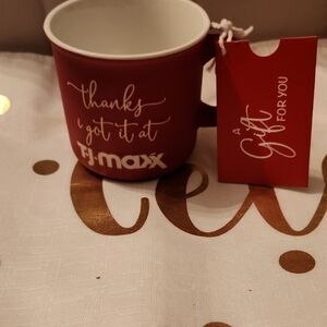 T.J.Maxx Red 'Thanks I Got It At T.J.Maxx' Ceramic Mug